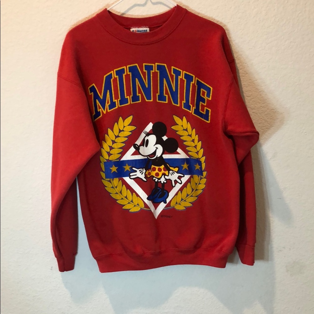Vintage Red Minnie Mouse Sweatshirt Y2K